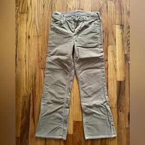 Mother The Outsider Crop Flared Corduroy Jean
